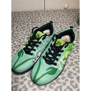 Vegan Leaf Print Sneakers Unisex Green Black Lace‑Up Casual Shoes Eco Friendly